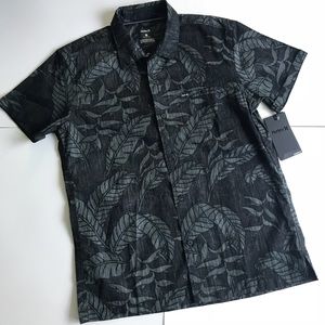 NEW Hurley men’s shirt XL black Hawaiian shirt